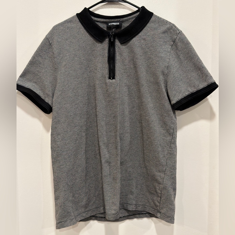 Express Men's Polo Shirt in Black and Gray